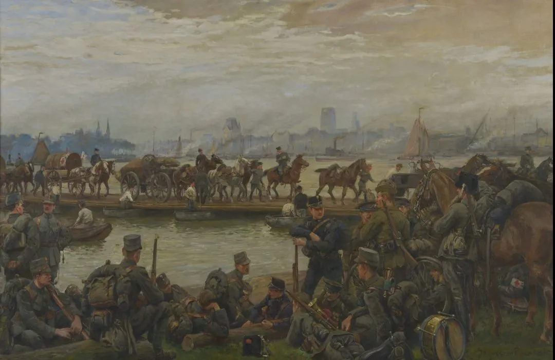 Dutch soldiers on exercise; a painting by Jan Hoynck van Papendrecht.