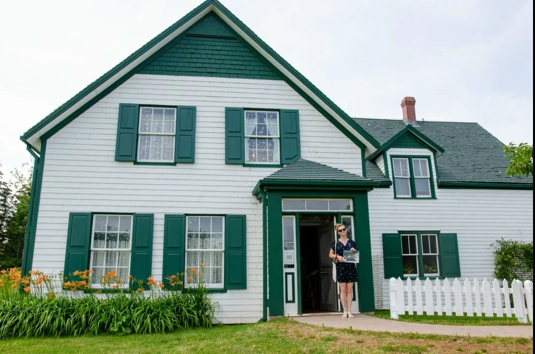 The entrance to the house, and me in front of it.